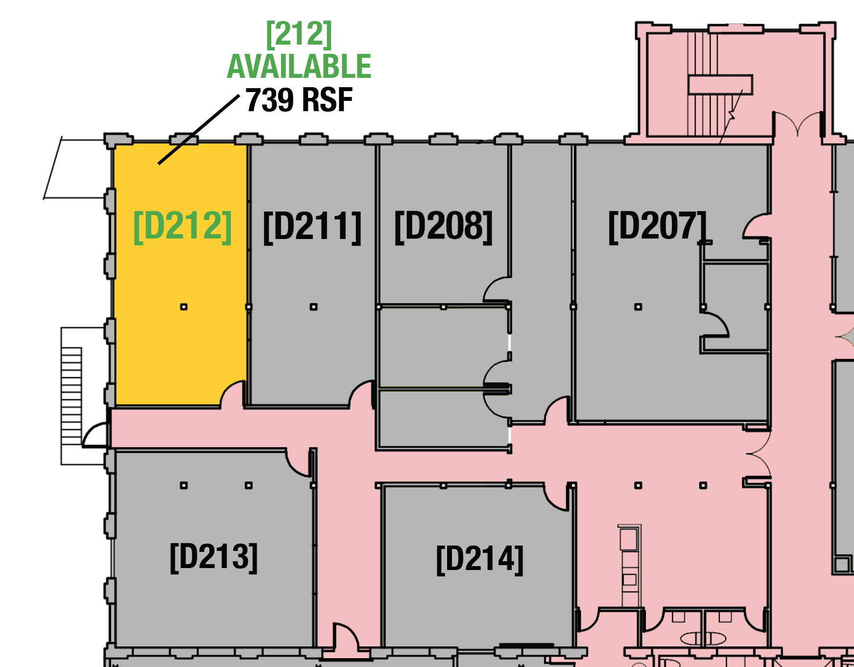 Mill One - SUITE 212 - 739 RSF